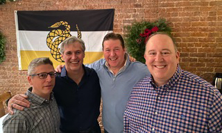 Robert Cohen ’93, Mike Kelly ’91, Andy Hite ’93, and Marc Bruno ’93.