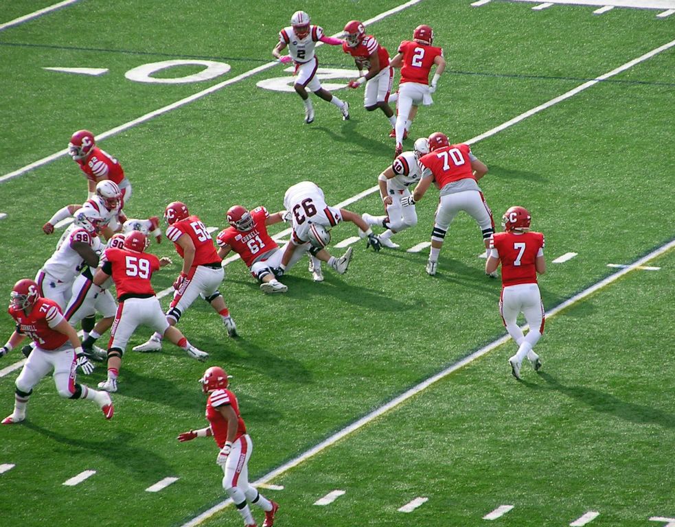 QB Dalton Banks '18 leads the Big Red to a 34-7 win over Brown.