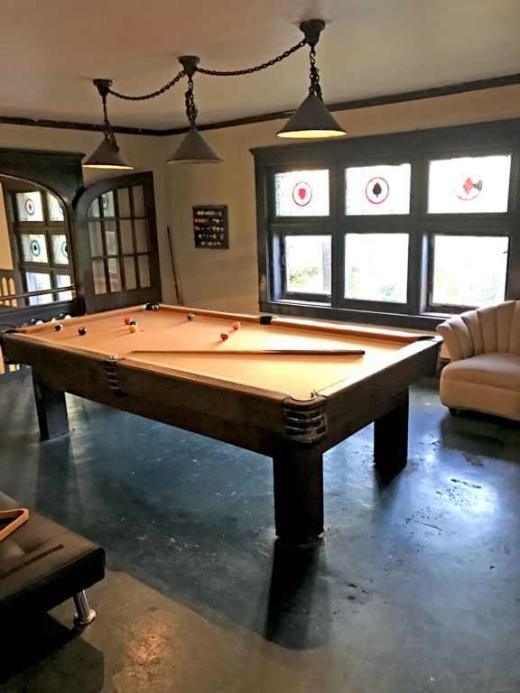 Pool room.