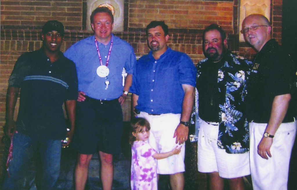 2005 Reunion (L-R): Jarin Jackson '07, Jaan Janes '85, William Urban '85, Mark Krause '85, and Dan Galusha '72.