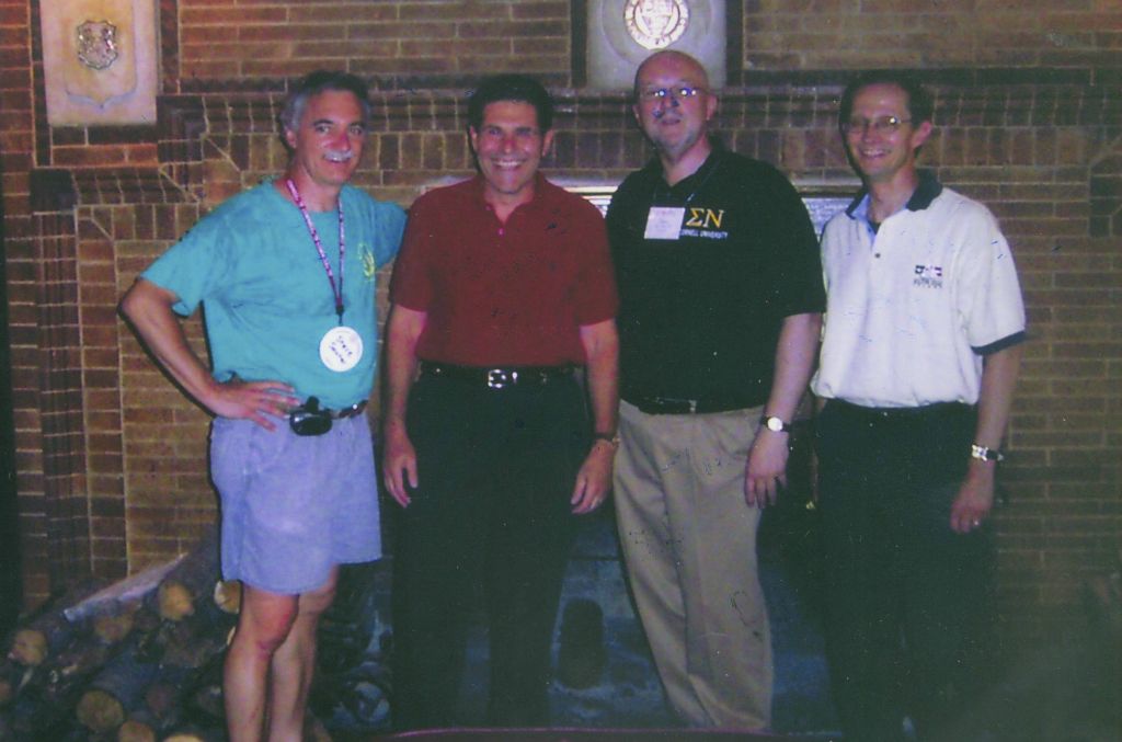 2005 Reunion (L-R): Steve Sauter '76, Todd Teitell '75, Dan Galusha '72, and Chuck Grundner '75.