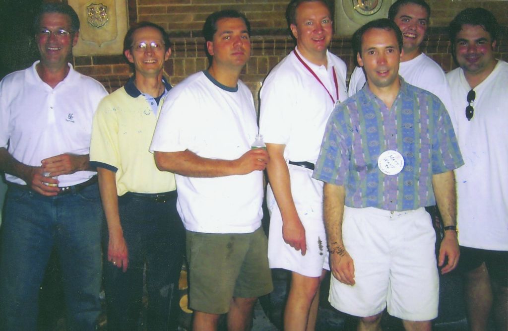 2005 Reunion (L-R): Bill Vanderyt '70, Chuck Grundner '75, Ken Mroczek '90, Jaan Janes '85, Matt Wiant '84, Matt Darby '06, and Bill Callis '90.