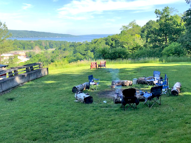 Nothing better than a backyard fire pit to finish every evening!